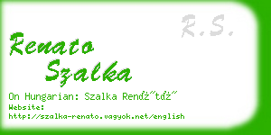 renato szalka business card